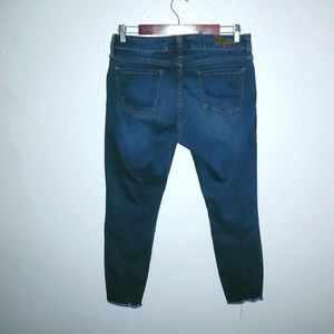 Kut from the Kloth 10 32x26 Raw Hem Dark Wash Skinny Jeans